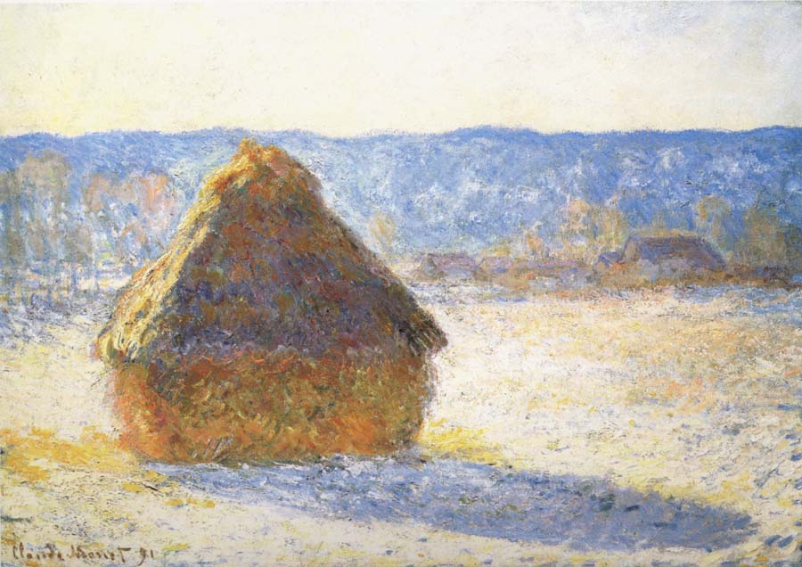 Claude Monet Meule,Effet de Neige le Matin